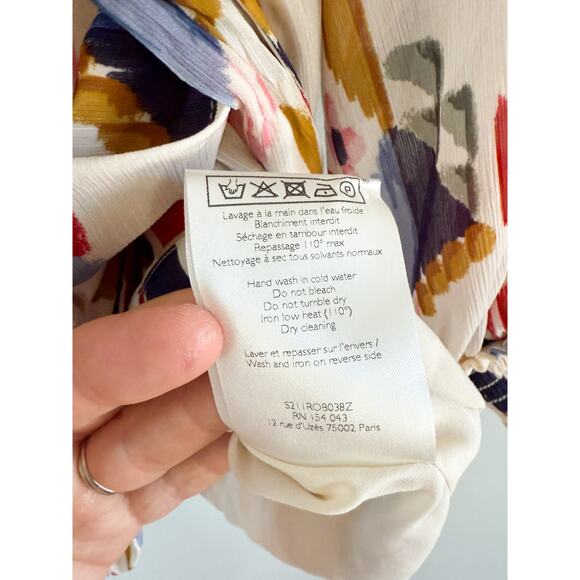 Sézane Sezane | NWT Palerme Dress in Ikat Rainbow | Sz 34 / US Sz 2 - Picture 9 of 13